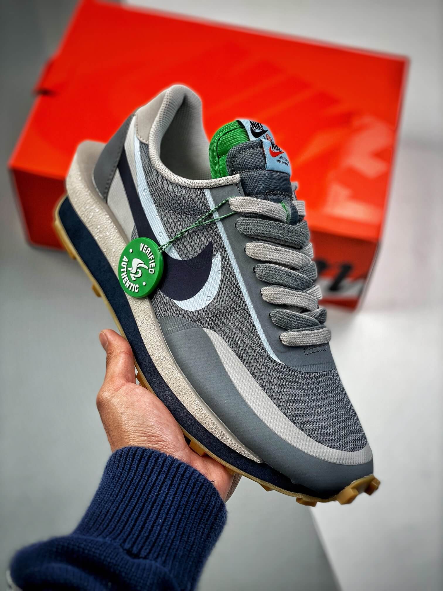 CLOT x Sacai x LDWaffle "Cool Grey" DH3144-001