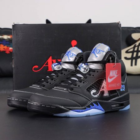 Awake NY x Air Jordan 5 Retro 'Black Racer Blue' DV4982-004